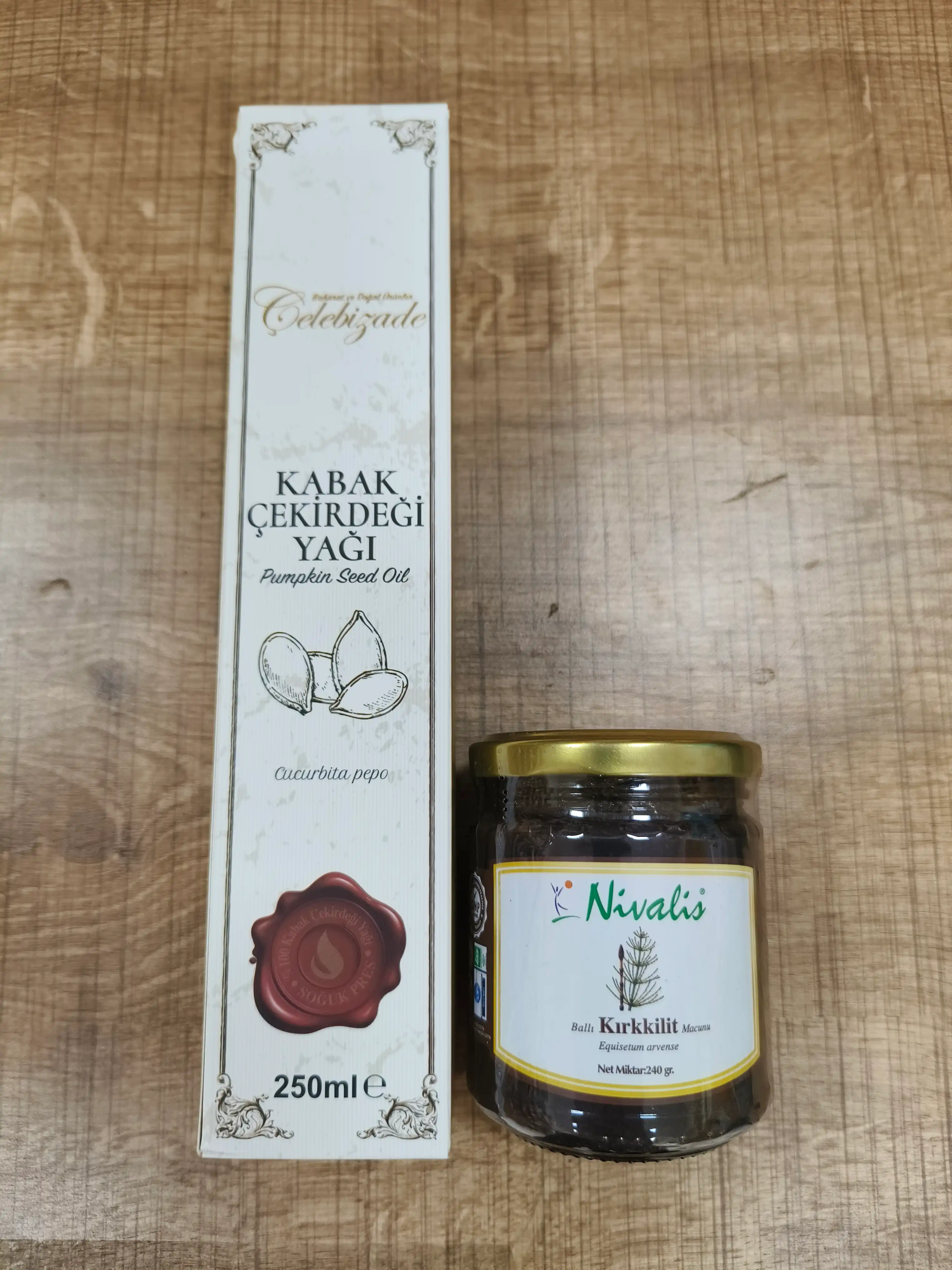 Nivalis Ballı Kırkkilit Macunu & %100 Soğuk Sıkım Kabak Çekirdeği Yağı